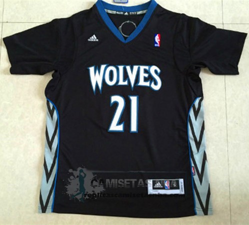 Camiseta Manga Corta Timberwolves Garnett Negro